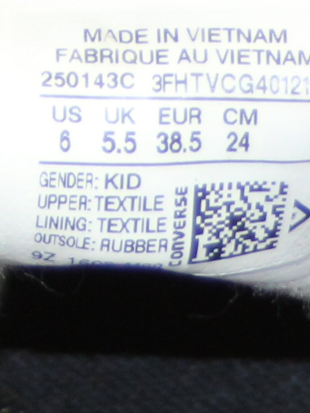 Converse Chuck Taylor All Star High Tops Black Canvas Size 6 - Picture 7 of 7